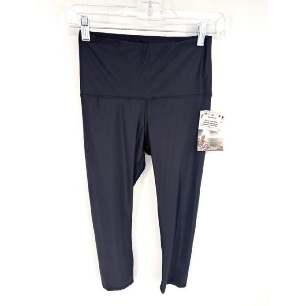 Yoga Democracy Cropped Leggings Black High Rise Size Small Sustainable Gym Capri